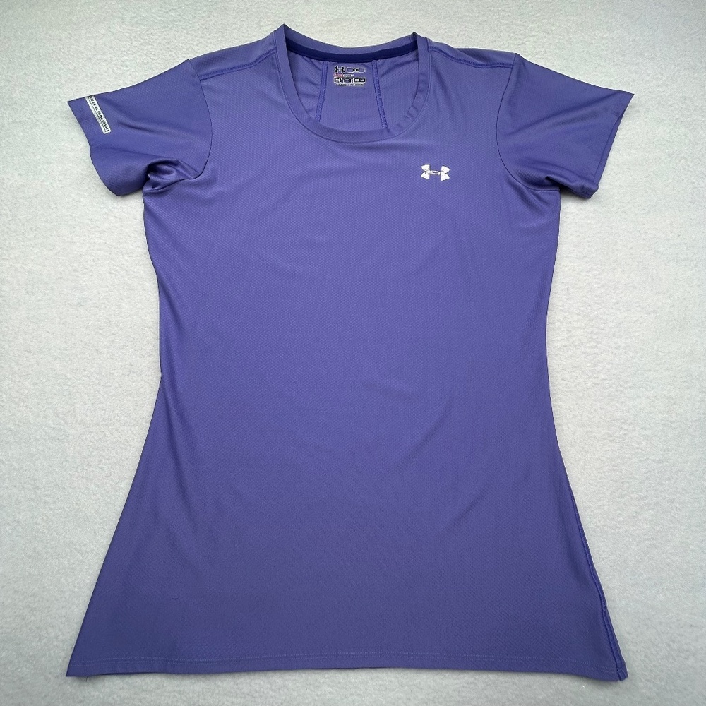 Under Armour women's Fitted Athletic T-shirt size Large Lilac Lavender